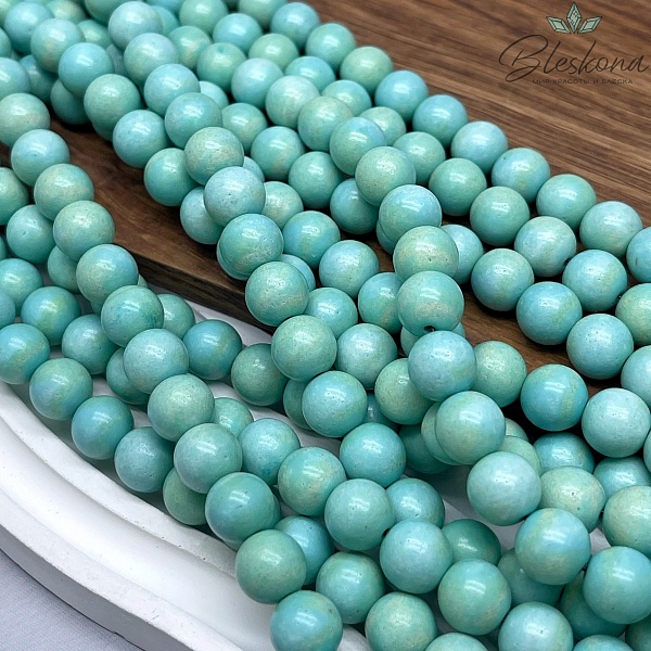 Радужный Агат зеленый  10 мм (имитация)