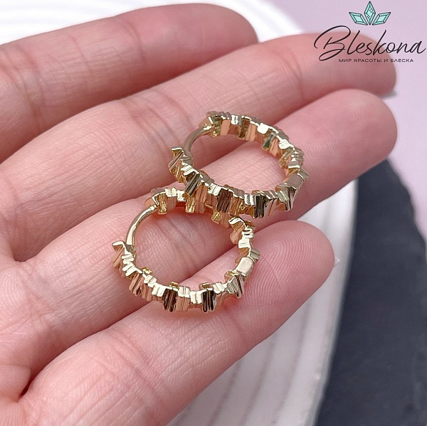 20мм Цвет золото, Швензы бублик Брусочки Конго Люкс