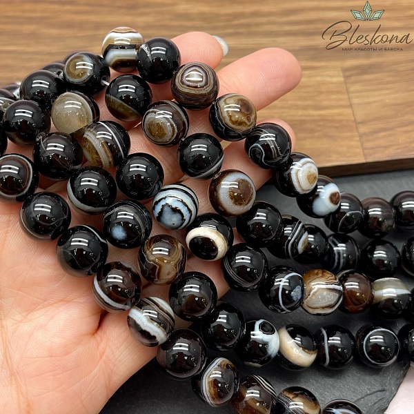 Агат глазковый 12 мм 