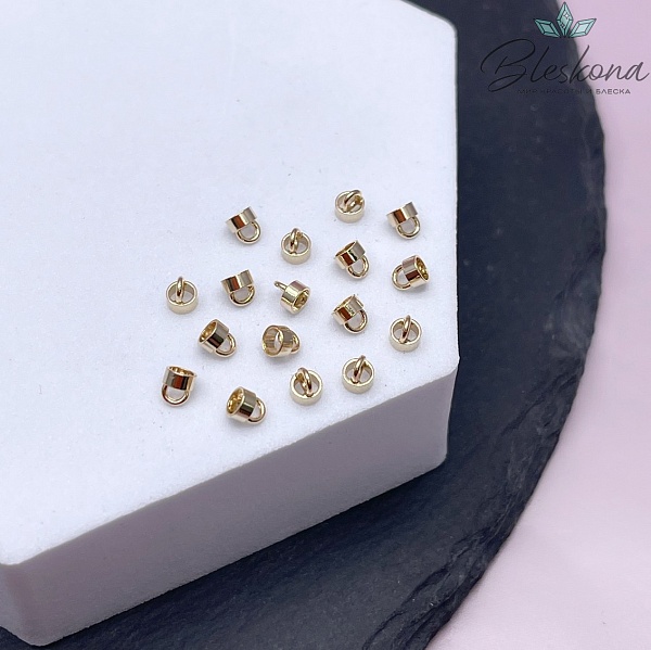 3 мм Цвет золото, Концевик гладкий