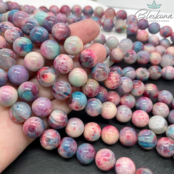 Агат с узором №18 12 мм