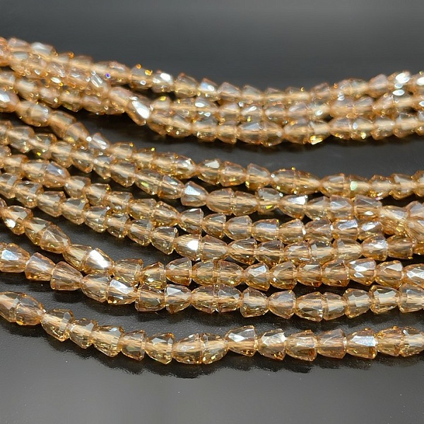 4,2 мм Стекло Lux, колокольчик, цвет персиковый