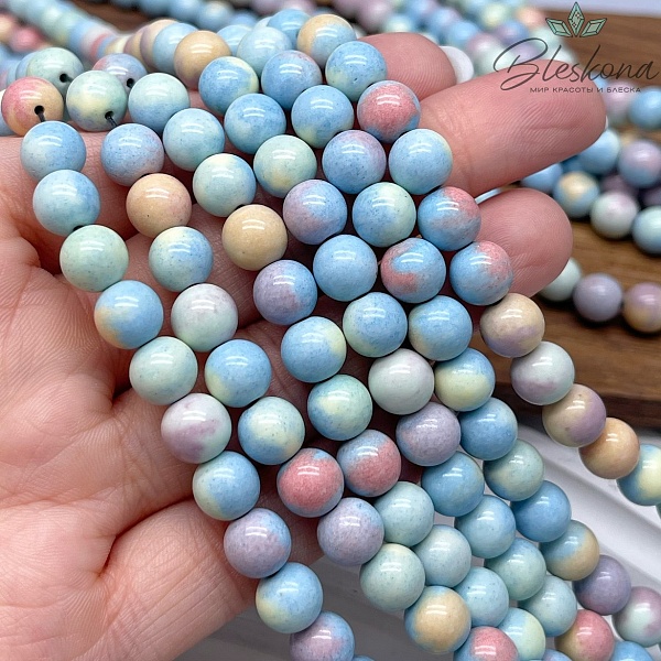 Радужный Агат  микс 8 мм (имитация)