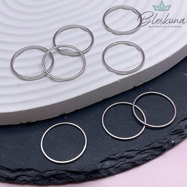 20 мм Цвет серебро, Подвеска Кольцо