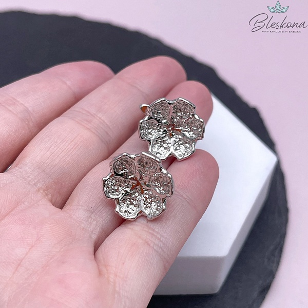 16,8 мм Цвет серебро, Швензы Цветок Люкс