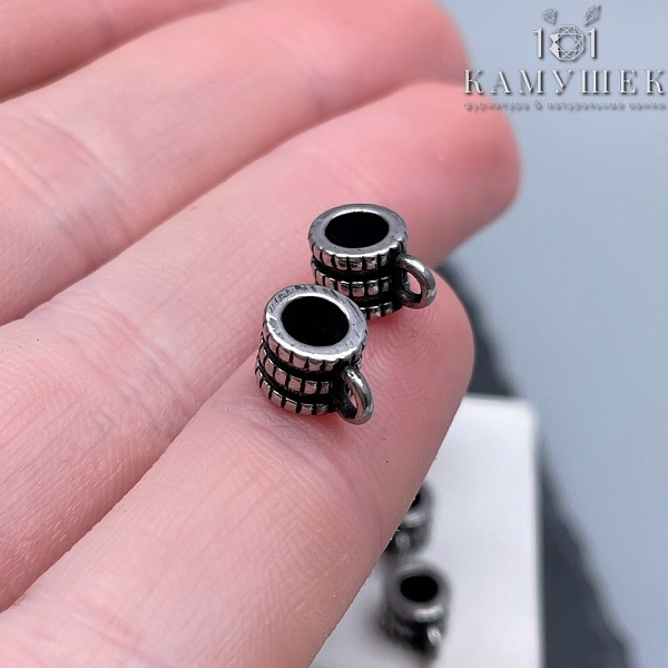 Бейл для подвесок, цвет серебро 9*5,3 мм