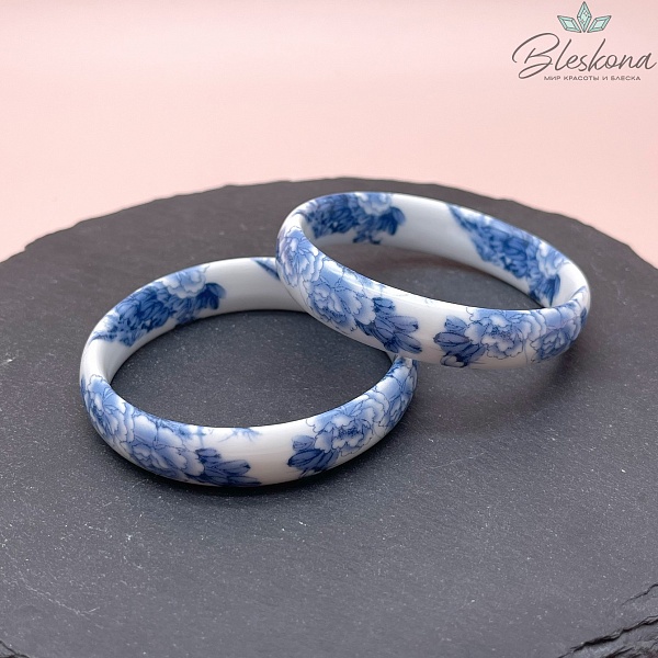 70 мм Браслет Керамика роспись гжель №1