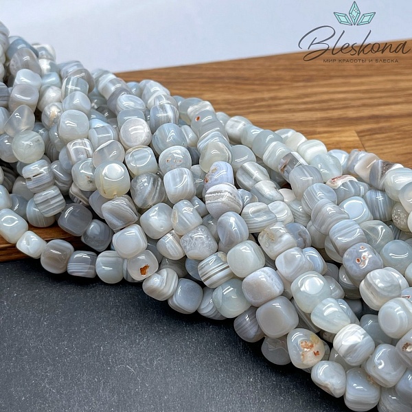 Агат куб фриформ 8-9 мм