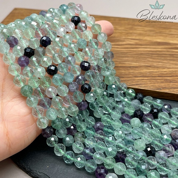 Флюорит алмазная огранка 8 мм 