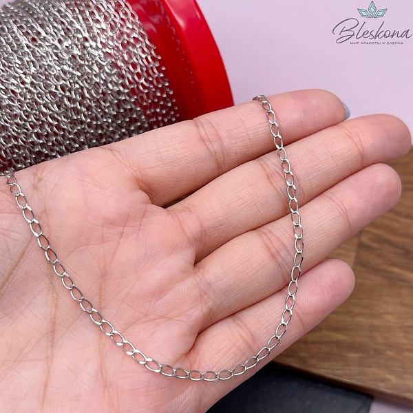 Цепь №Я5 Цвет серебро 4,5*2,4 мм