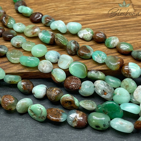 Хризопраз галтовка 10-14 мм