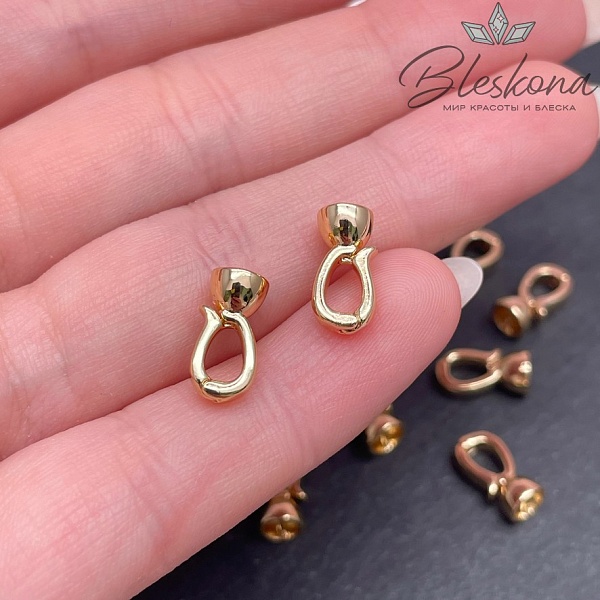 12*6 мм Цвет золото, Замок концевик 