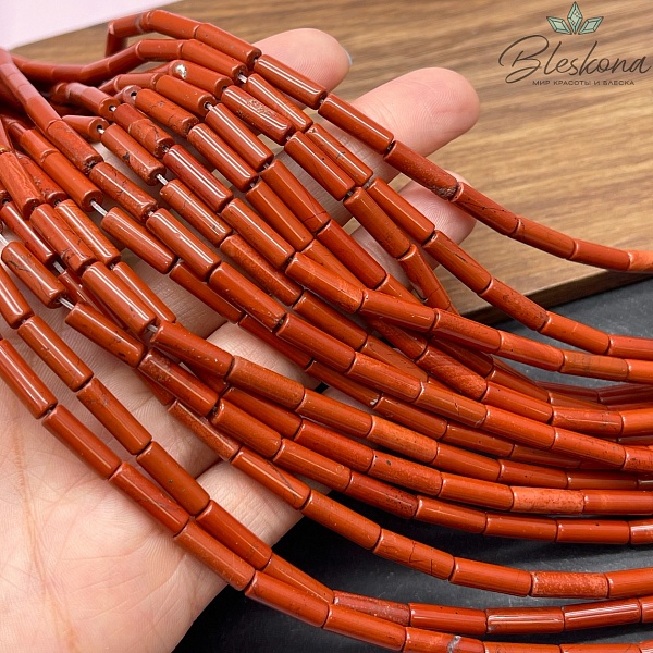 Яшма Огненная трубочки 13*4 мм