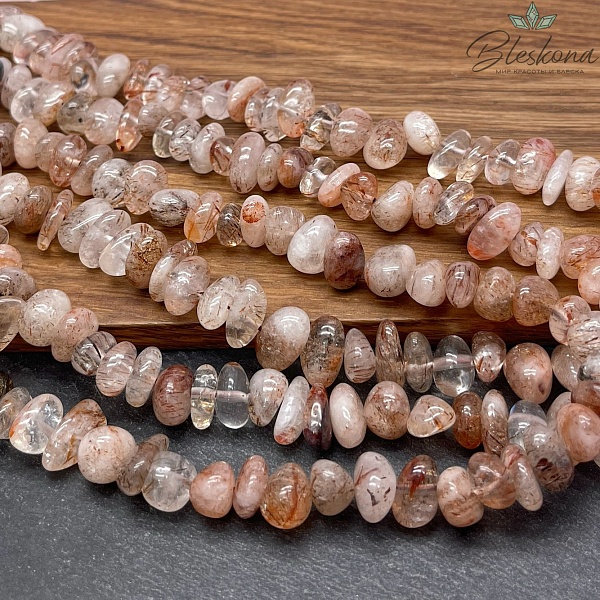 Кварц Рутиловый галтовка №5 (5-7)*(9-12)  мм