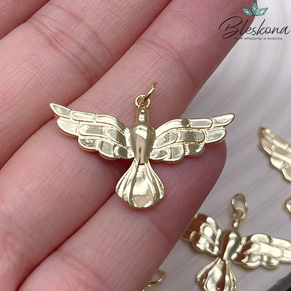 20*32 мм Цвет золото, Подвеска Голубь