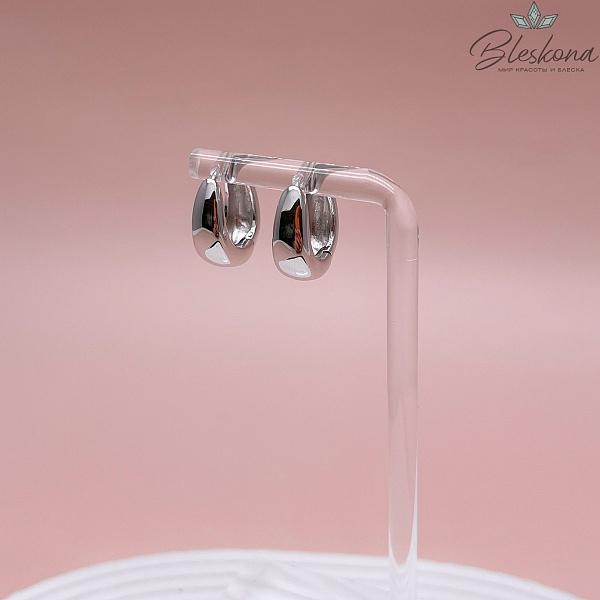 17*15 мм Цвет серебро, Швензы Конго овал Люкс