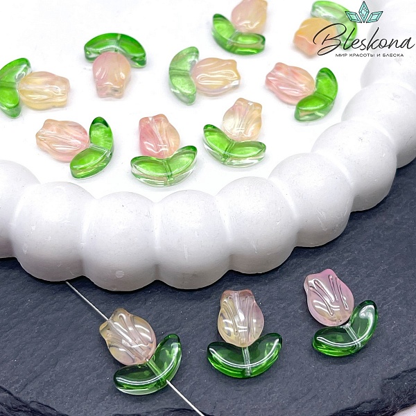 15*13 мм Бусина тюльпан №6 штучно