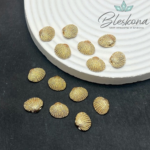 11*13 мм Цвет золото, Подвеска Ракушка 