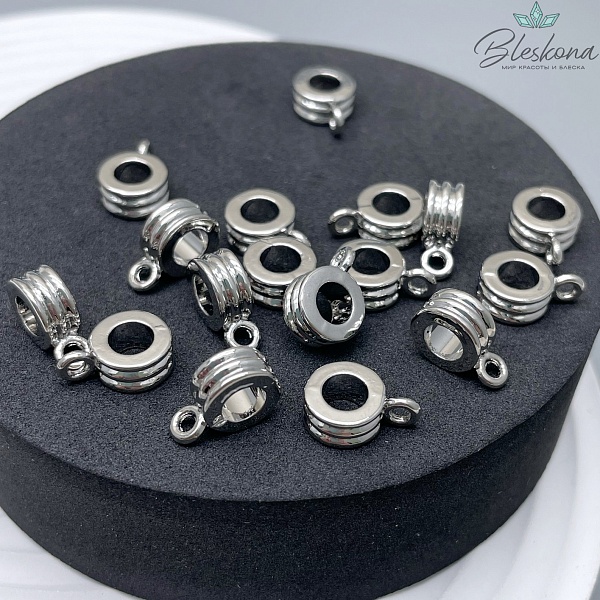 9 мм Цвет серебро, Бейл неразъемное кольцо