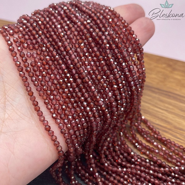 Гранат кофейный алмазная огранка 3 мм