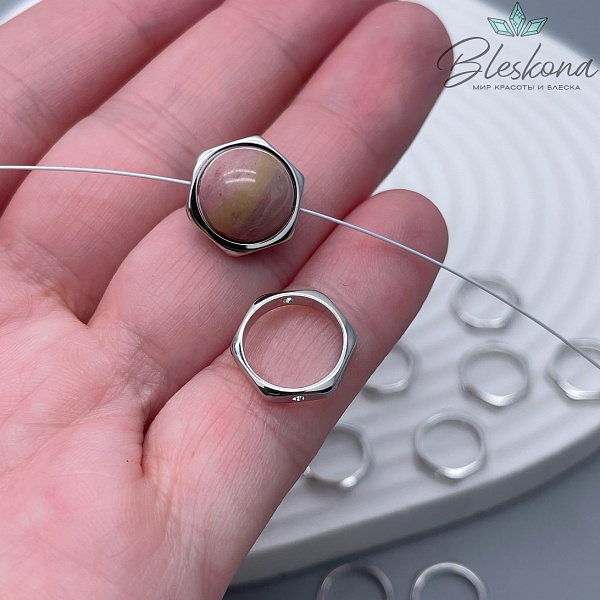 13,5*2,5 мм Цвет серебро, Коннектор шестигранник 