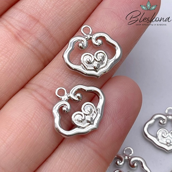 14*15 мм Цвет серебро, Подвеска Этно №6