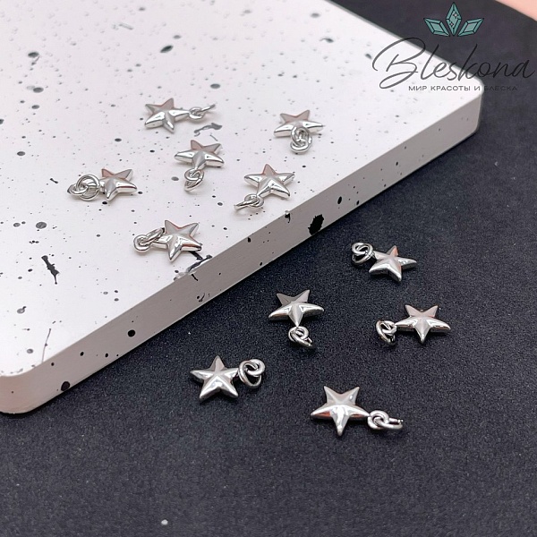 10*8 мм Цвет серебро, Подвеска звезда