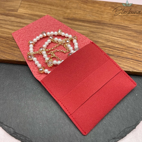 Мешочек- Конверт бархат Красный 7 см 