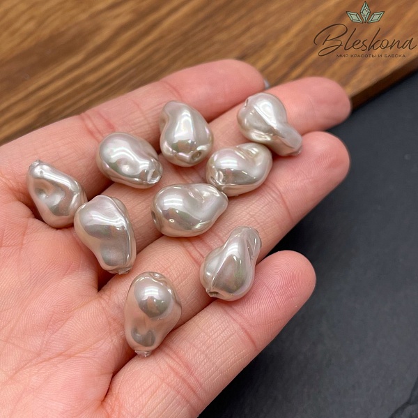 11*15 мм, Жемчуг Майорка холодный бежевый штучно