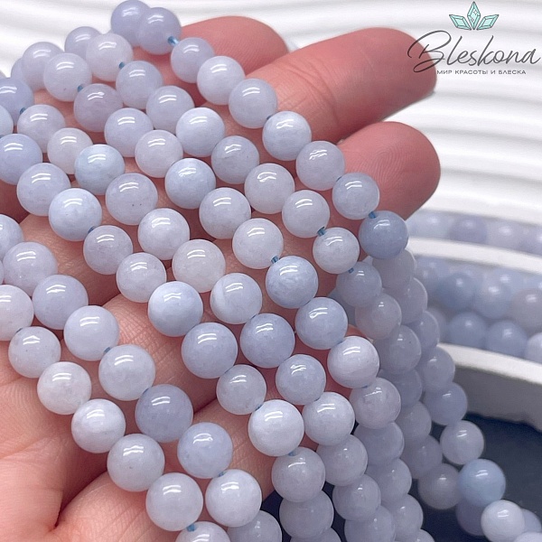 Кварц тонированный бледно-сиреневый 6 мм