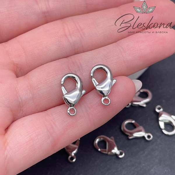 15 мм Цвет серебро, Замок округлый Люкс