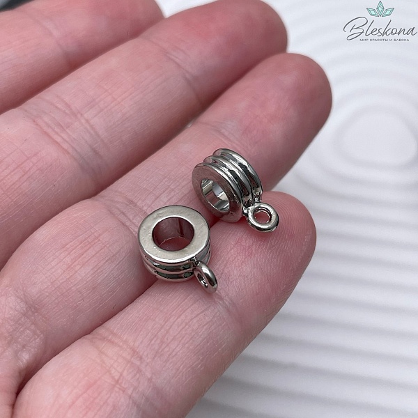 9 мм Цвет серебро, Бейл неразъемное кольцо