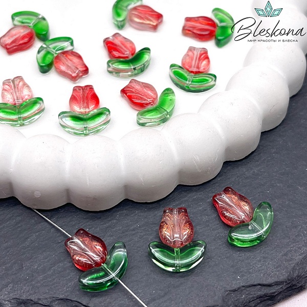 15*13 мм Бусина тюльпан №3 штучно