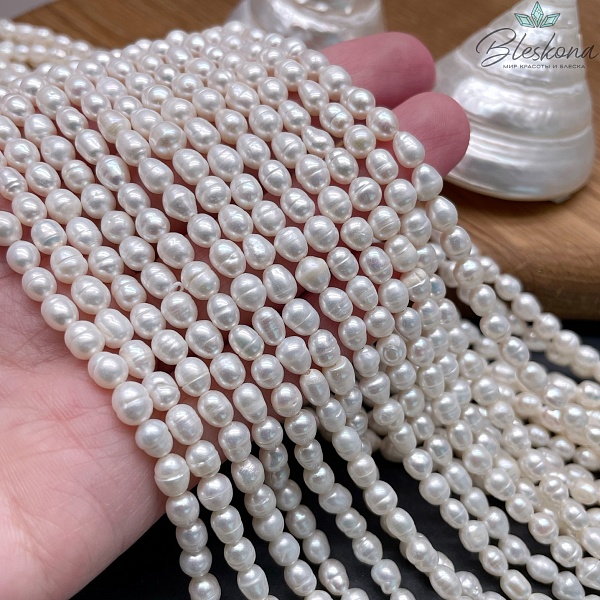 Жемчуг рис белый 4,5-5 мм