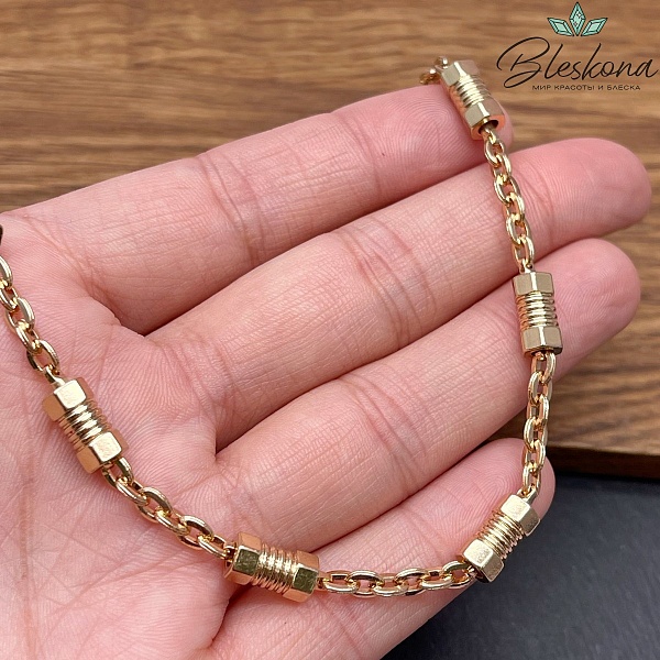 Цепь №157-1 цвет золото 10*5 мм