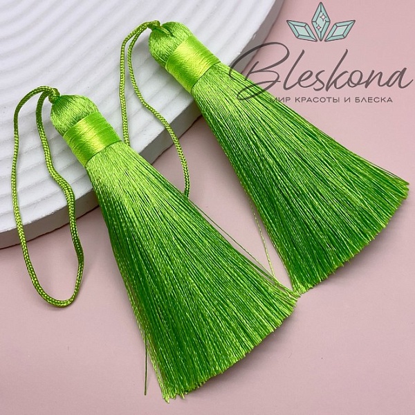 Кисть вискозный шелк Оливковая 8*1 см