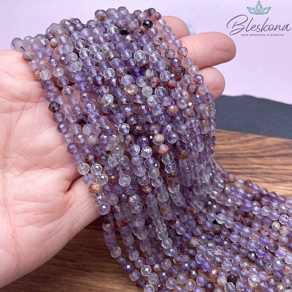  Кварц Фантомный (Ауралит) алмазная огранка 4 мм