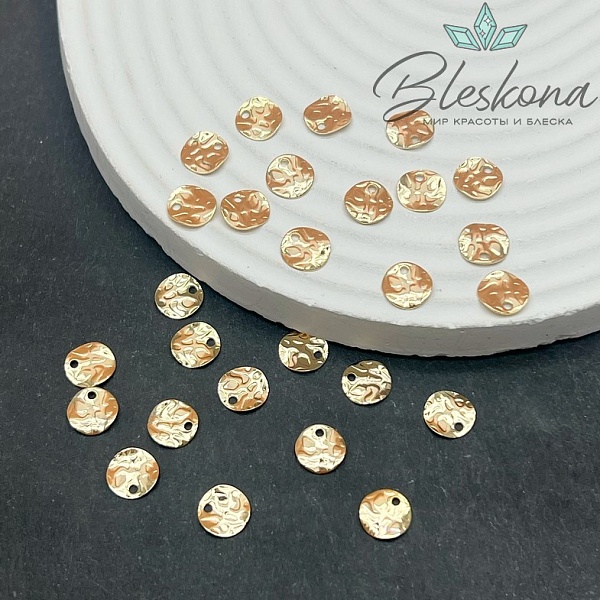 8 мм Цвет золото, Подвеска круг 