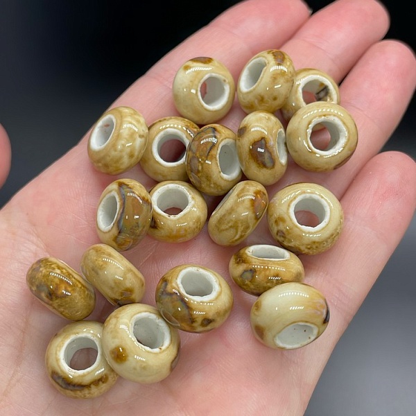 14мм, Подвеска Бублик, цвет коричневый 