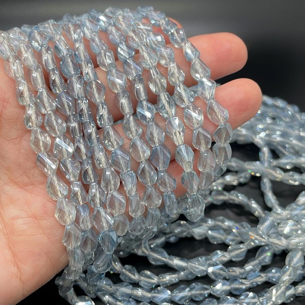 6*7,5 мм Стекло Lux, фриформ, цвет серо- голубой 