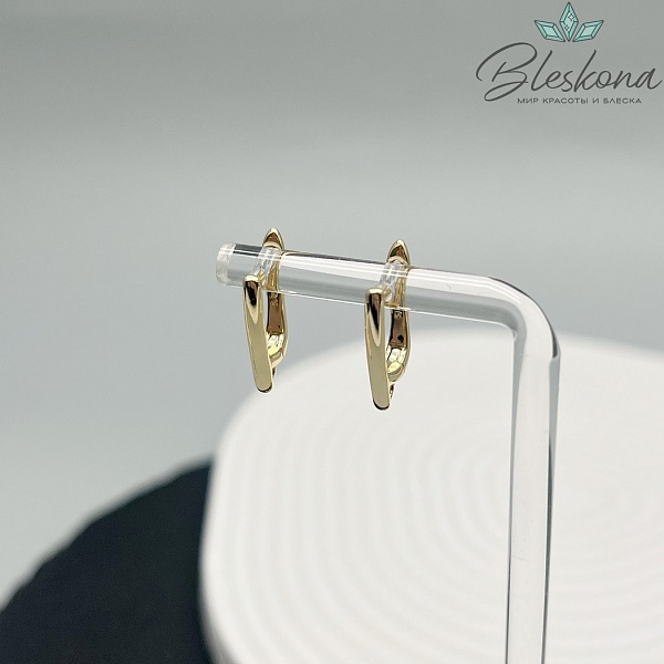 16*2,2мм Цвет золото, Швензы без страз №25 Люкс 