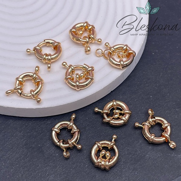 15*4 мм Цвет золото, Замок Штурвал