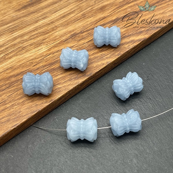 Резная бусина Бант Ангелит 12*15 мм
