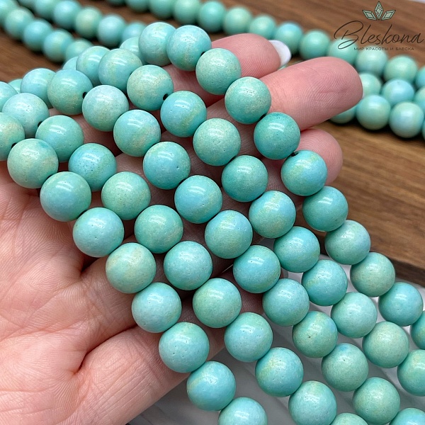 Радужный Агат зеленый  10 мм (имитация)