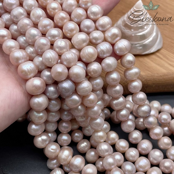 Жемчуг шар фиолетовый 9,5-10 мм 