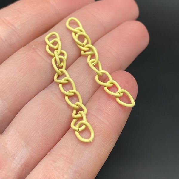 4,5 мм , Цепочка - удлинитель светло-желтая эмаль