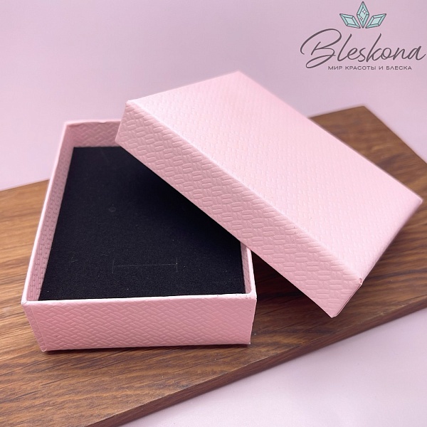 Коробка Розовая черная подложка 9*7*3 см