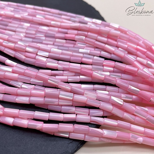 Перламутр розовый трубочки  8*4 мм 