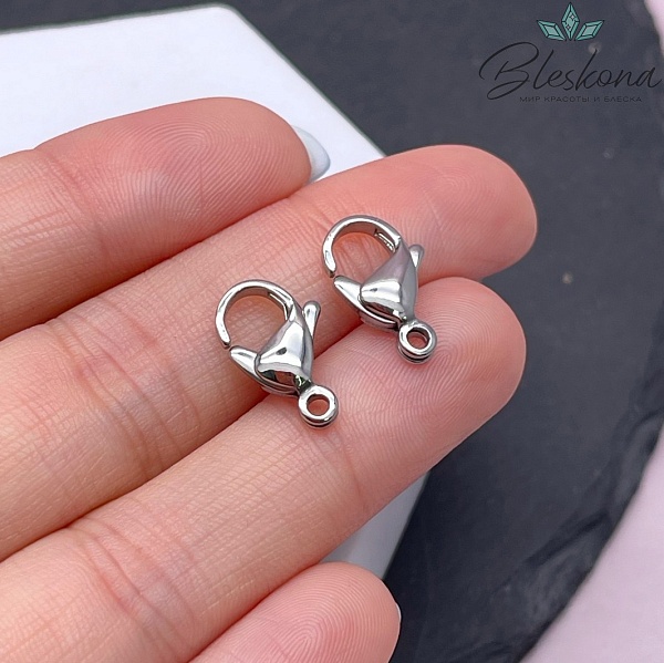 15 мм Цвет серебро, Замок округлый