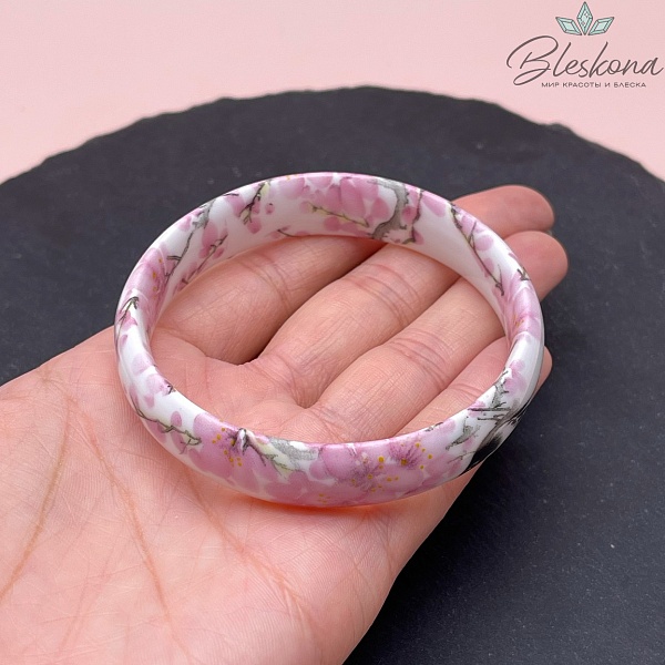 70 мм Браслет Керамика роспись гжель №4